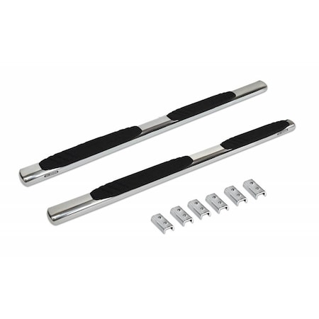 Go Rhino With Step Pads 4 Oval Straight Polished Stainless Steel With Welded End Caps 640067PS